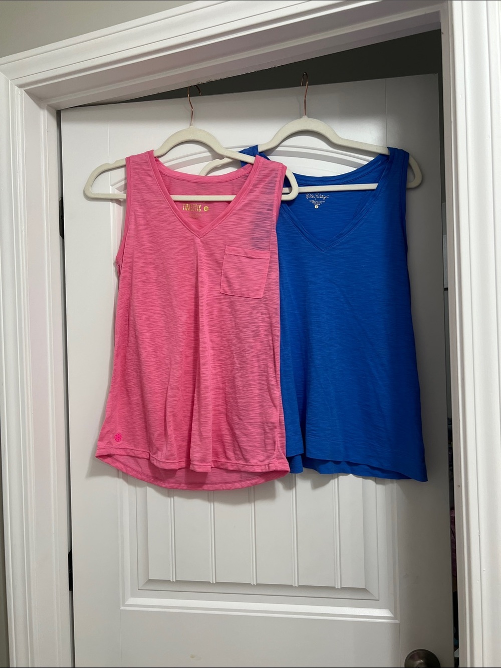 Lilly Pulitzer Pink & Blue V-Neck Tank Top Bundle